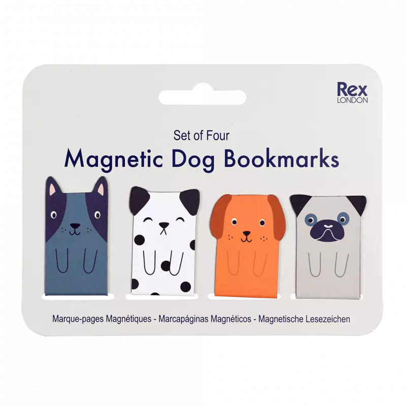 Magnetic Dog Bookmarks - set of 4