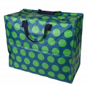 Jumbo Storage Bag Green & Blue Dot