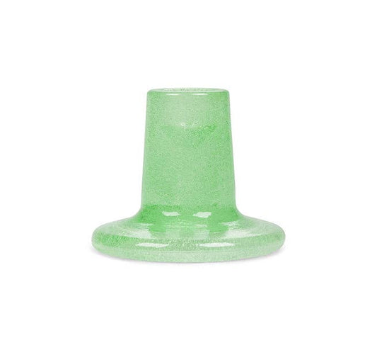 British Colour Standard Glass Candleholder in Malachite Green