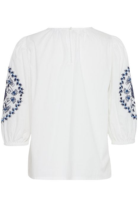 Ichi Florona Top in White