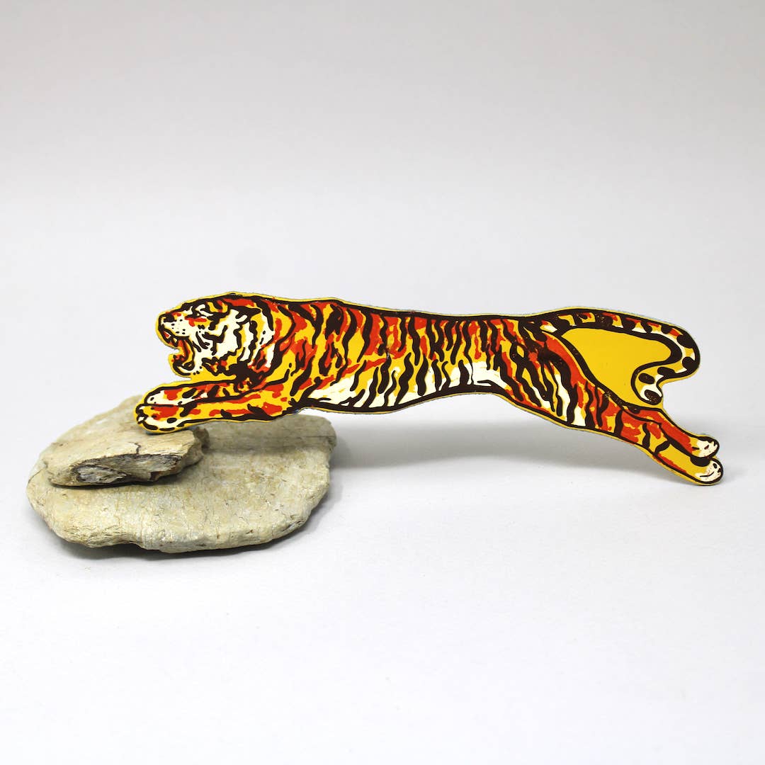 Ark Colour Design - Tiger Bookmark: Orange