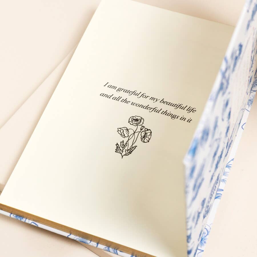 Lisa Angel - Blue Wildflower Print Daily Gratitude Journal