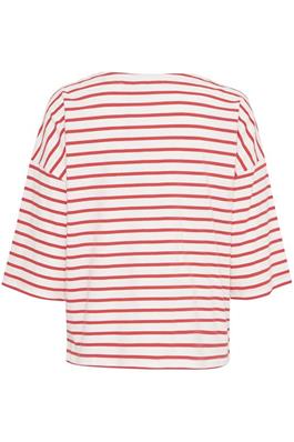 Fransa Siva Tee in Red & White Stripe