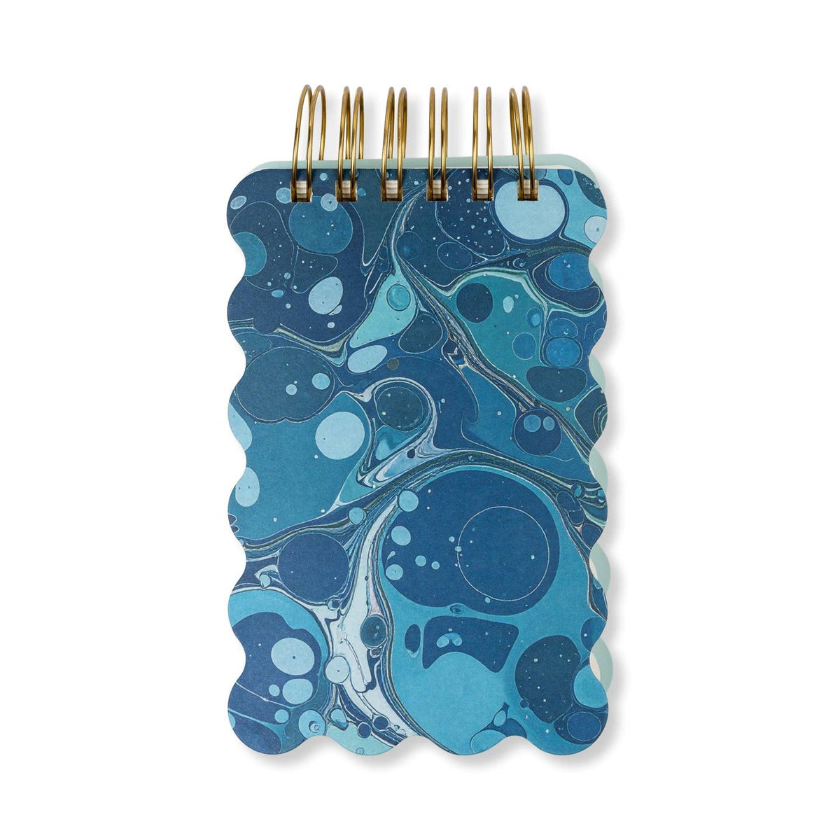Marble Wavy Notepad in Teal
