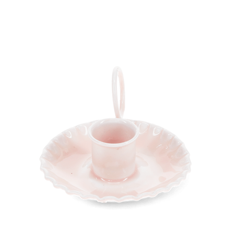 Rex London Enamel chamberstick candle holder - Pink