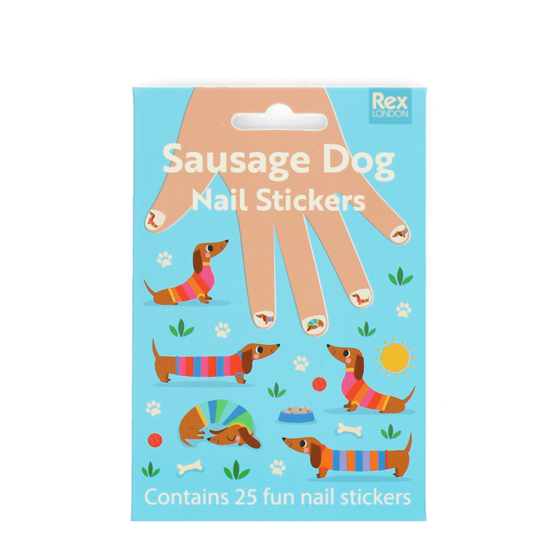 Children's nail stickers - Sunny Sausage Dog