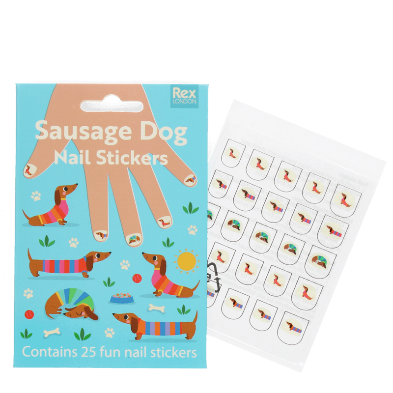 Children's nail stickers - Sunny Sausage Dog