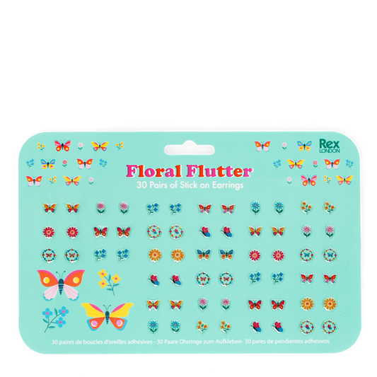 Childrens stick on Earrings - Floral Flutter