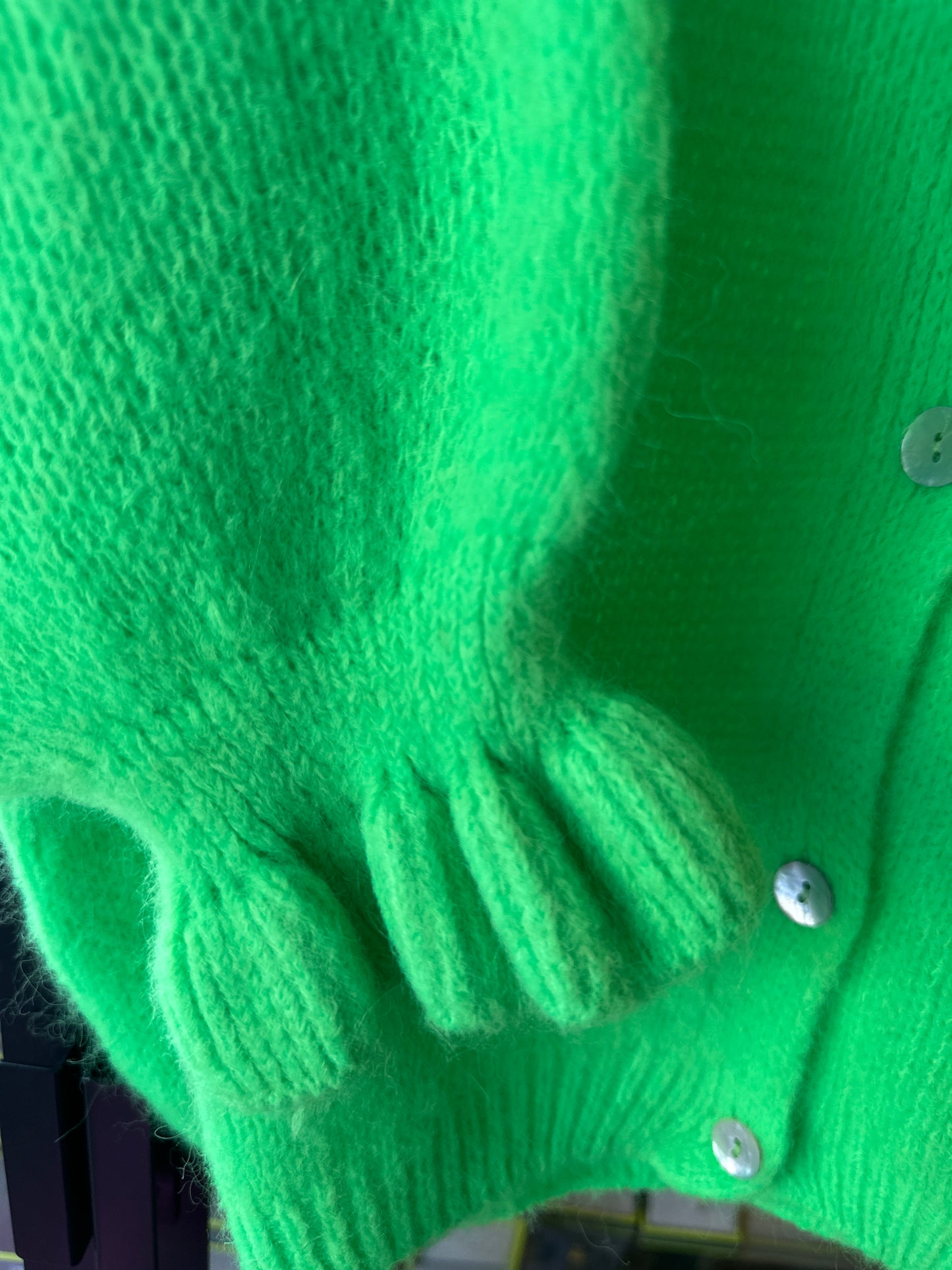 Marta Du Chateau Juliana Cardigan in Fluro Green