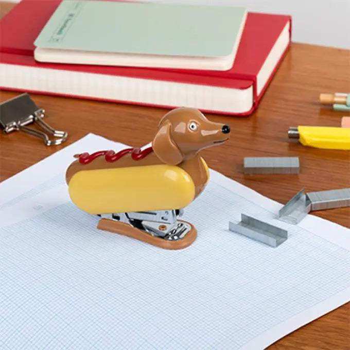 Mini Stapler with 1000 Staples - Hot Dog
