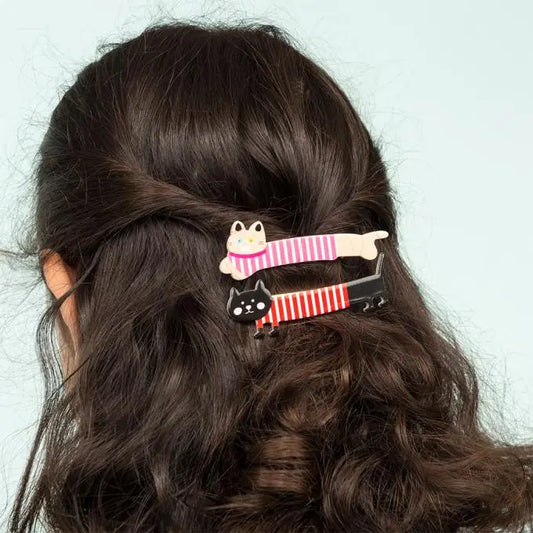 Hair Clips (Set of 2) - Cats