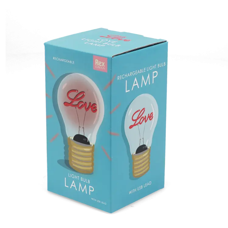 USB Rechargable Light Bulb Lamp - Love