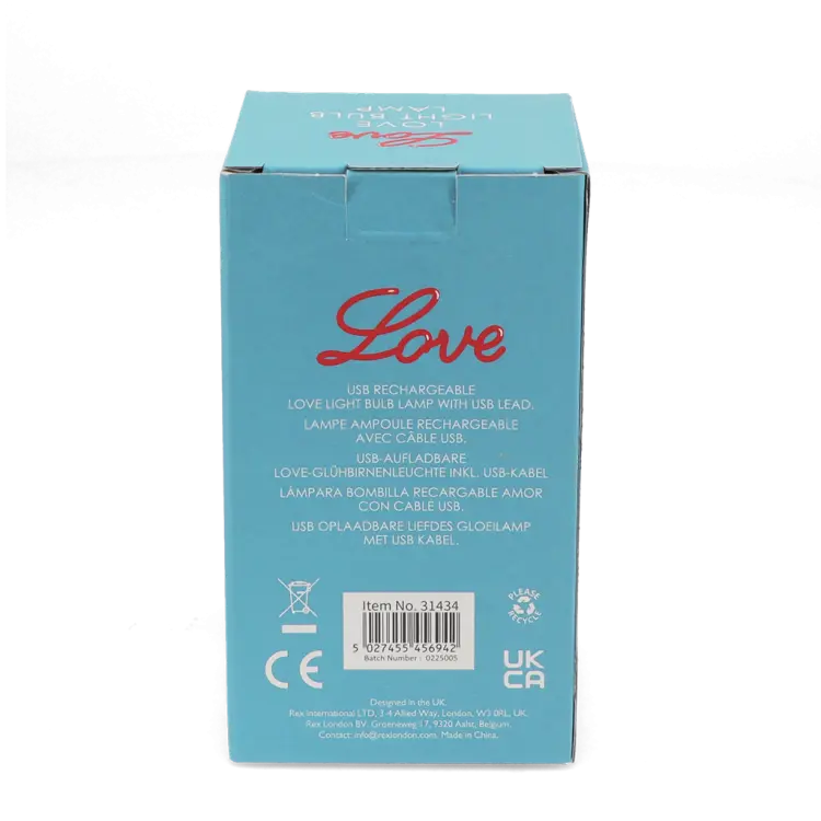 USB Rechargable Light Bulb Lamp - Love