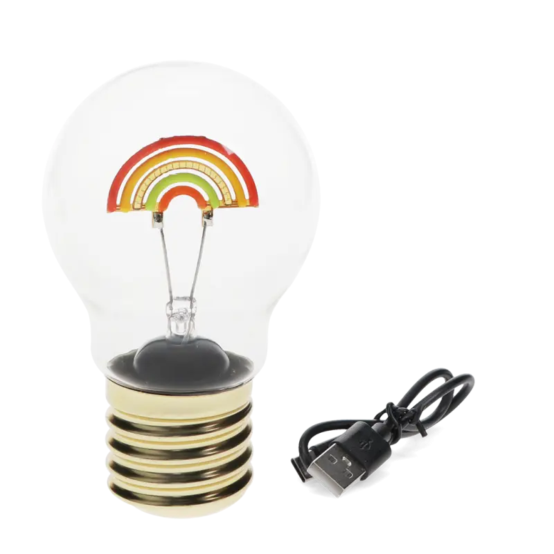 USB Rechargable Light Bulb Lamp - Rainbow
