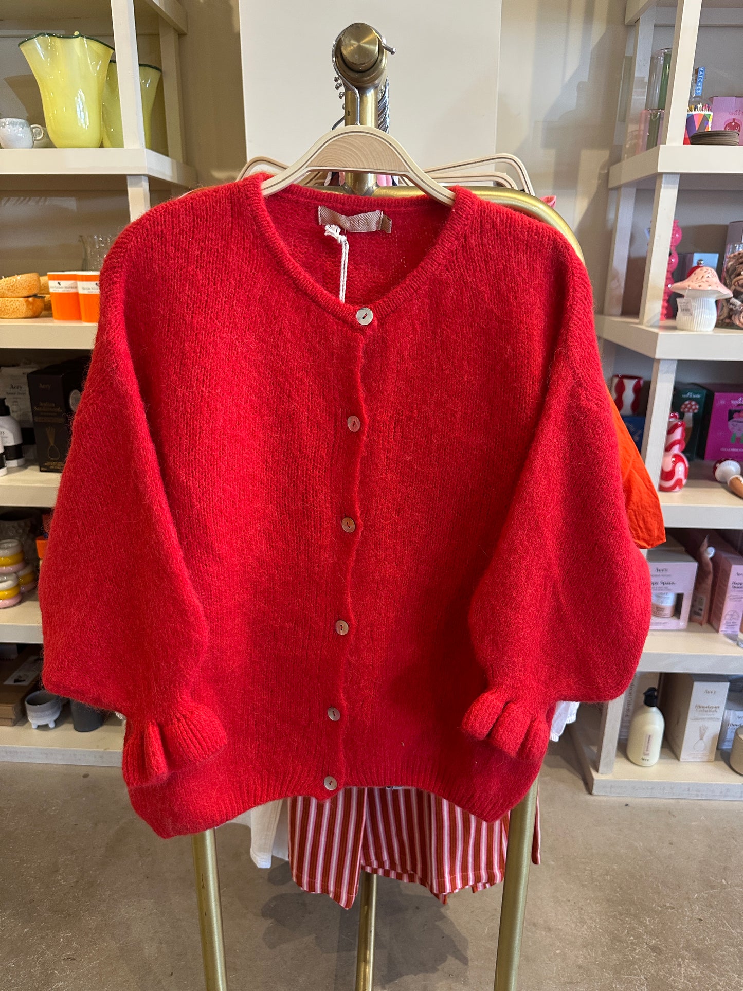 Marta Du Chateau Juliana Cardigan in Red