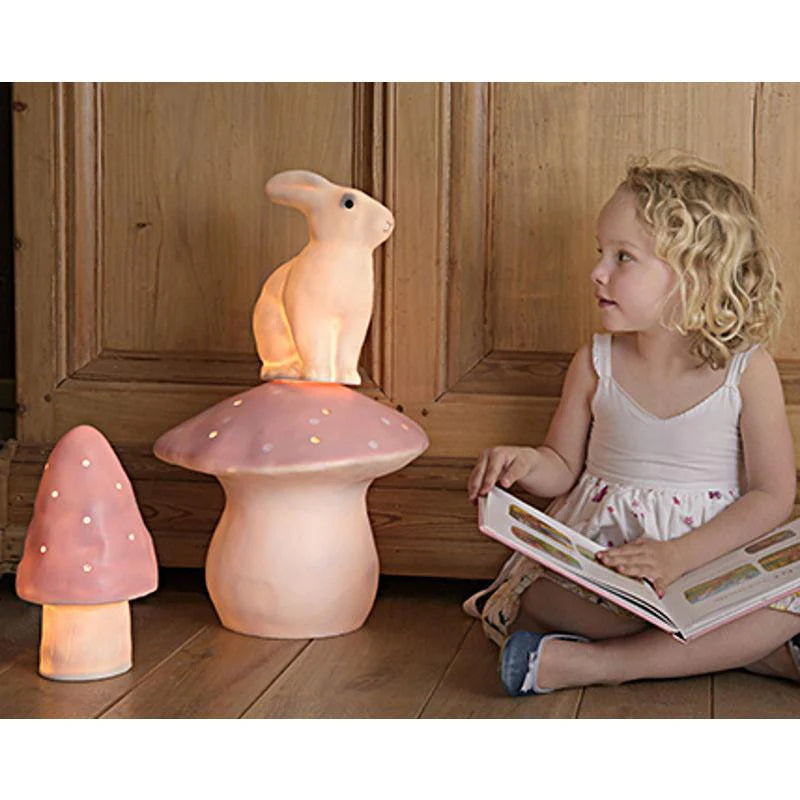 Heico Lamp Medium Mushroom Vintage Pink