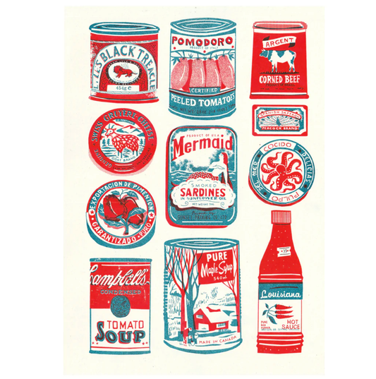 The Printed Peanut Tins Collection Risograph Art Print A3