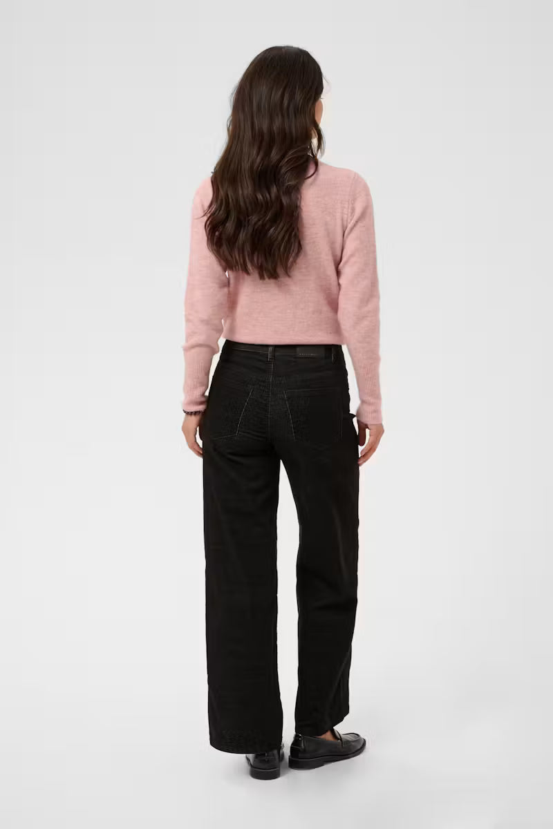 Kaffe Becca Corduroy Trousers in  Black Melange