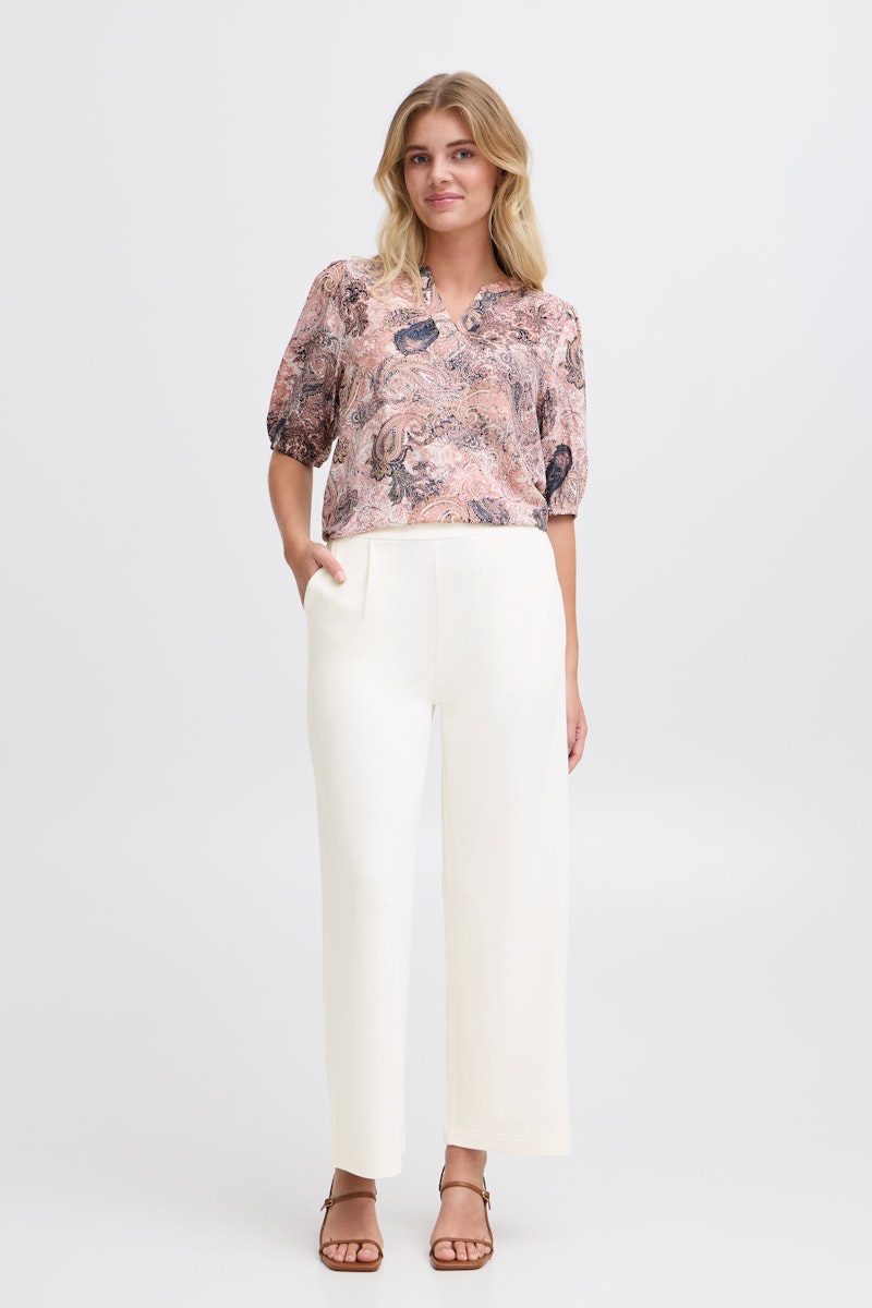 Fransa Aurora Pant in Whisper White