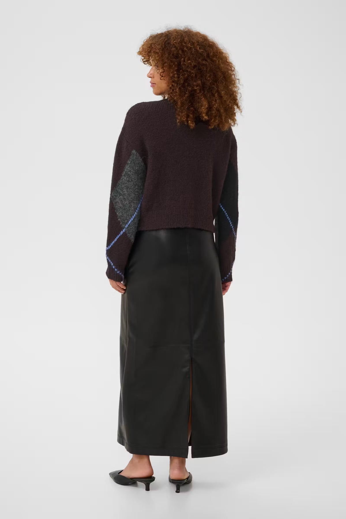 Kaffe Grith Wool Blend Argyle Pullover