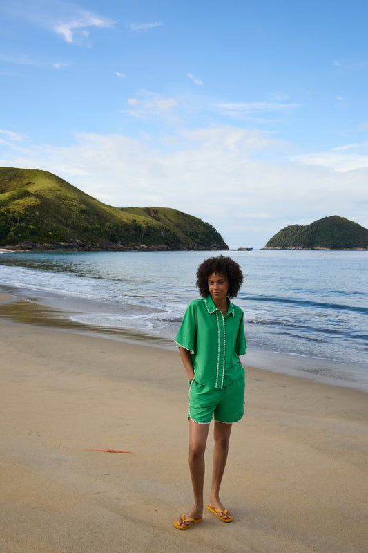 ICHI Leni Shirt in Greenbriar