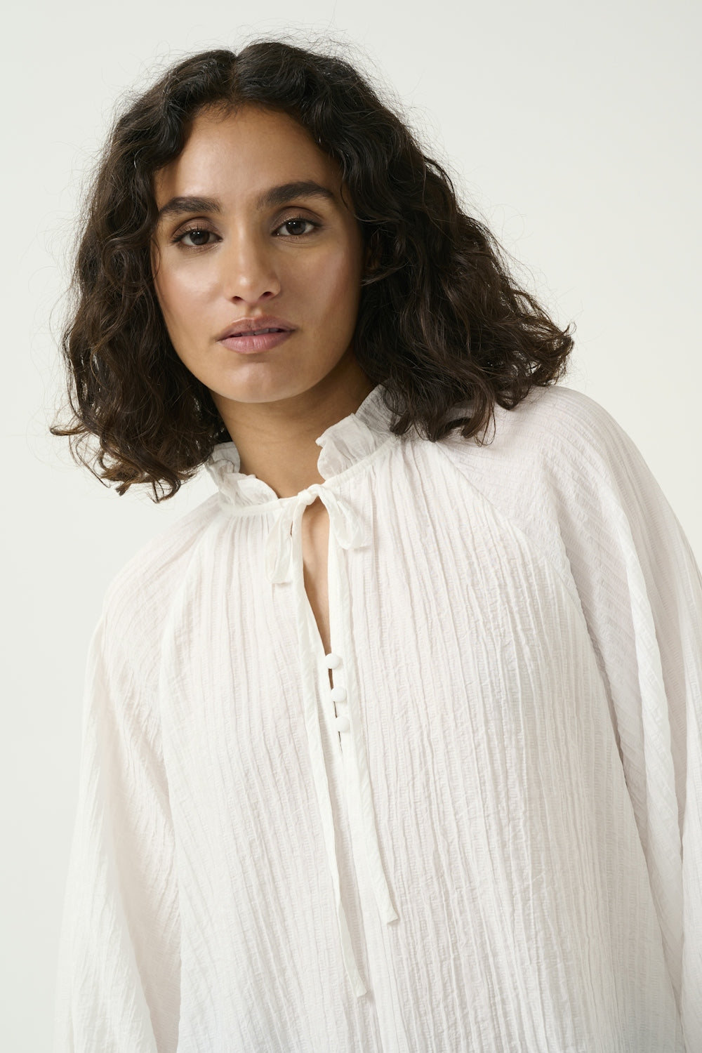 Kaffe Lianna Blouse in Chalk