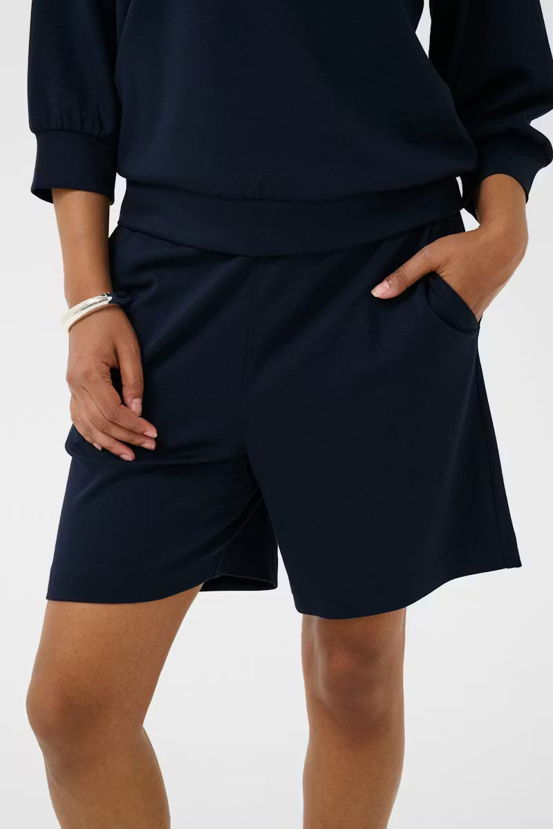 KAFFE Annie Jersey Short in Midnight Marine
