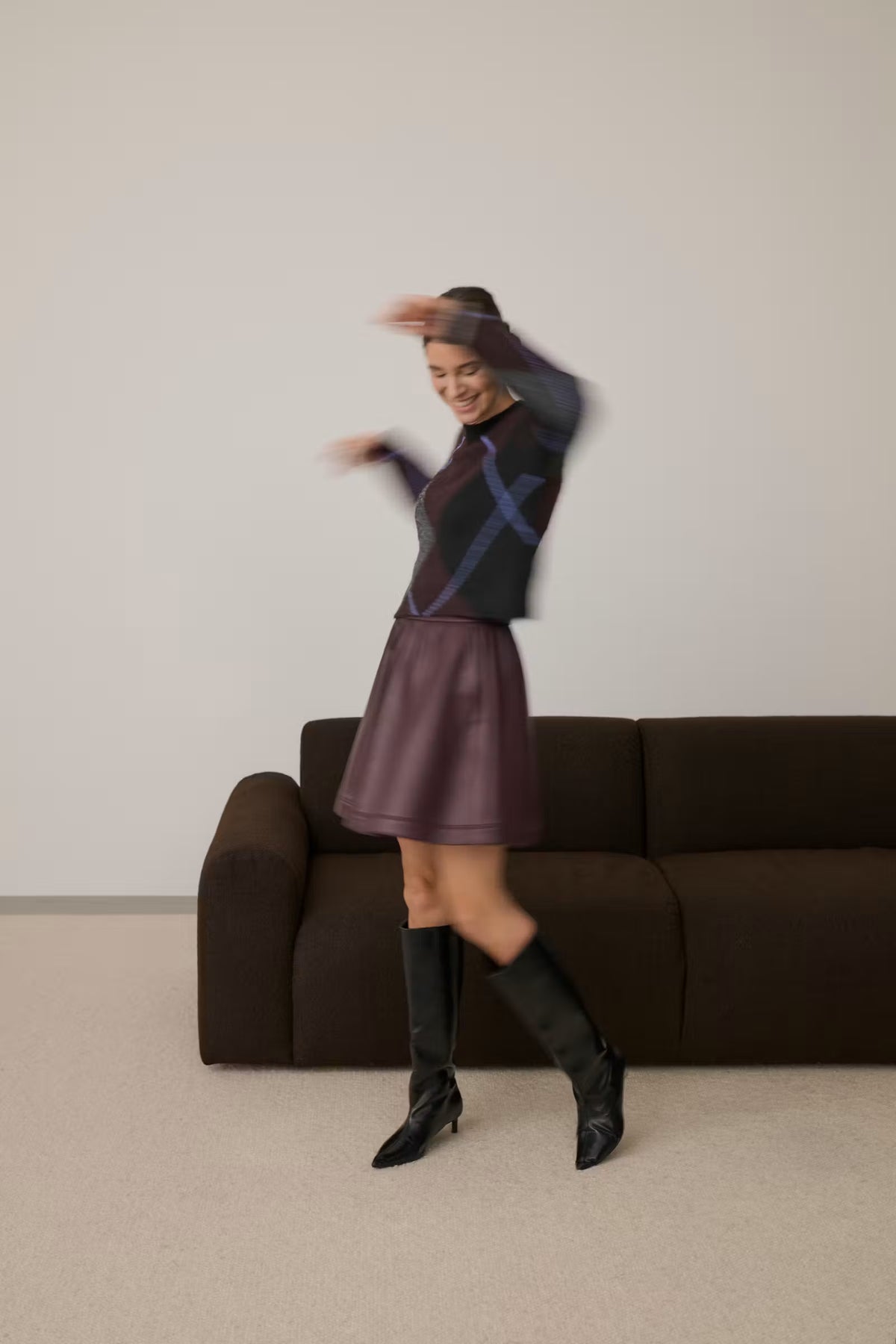 Kaffe Grith Wool Blend Argyle Pullover