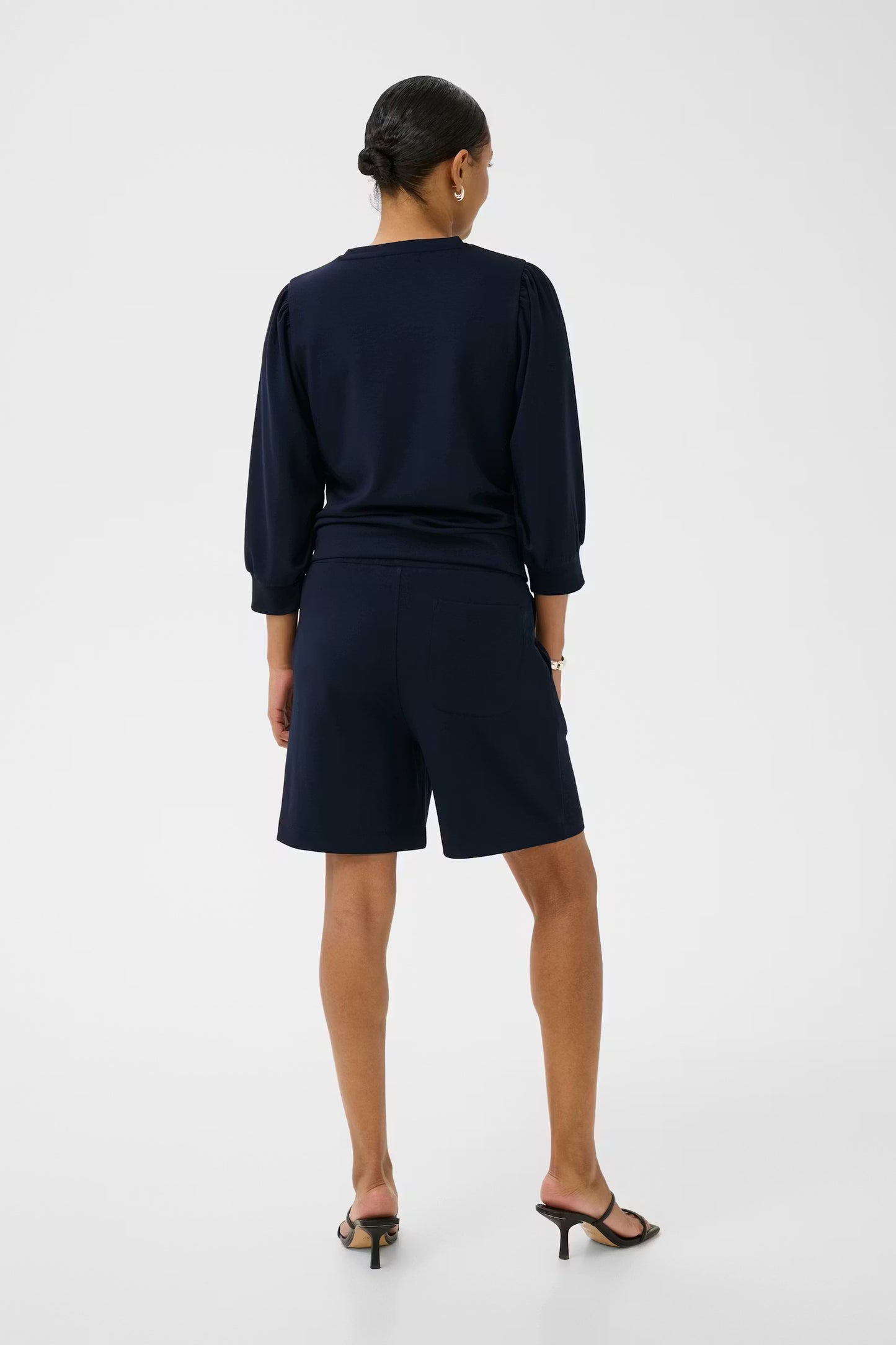 KAFFE Annie Jersey Short in Midnight Marine
