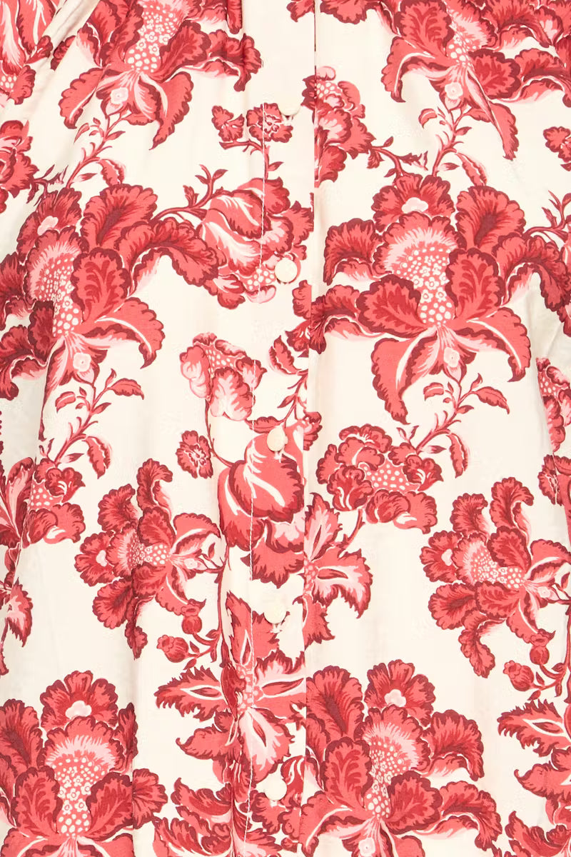 ICHI Gilvis Shirt in Red Floral