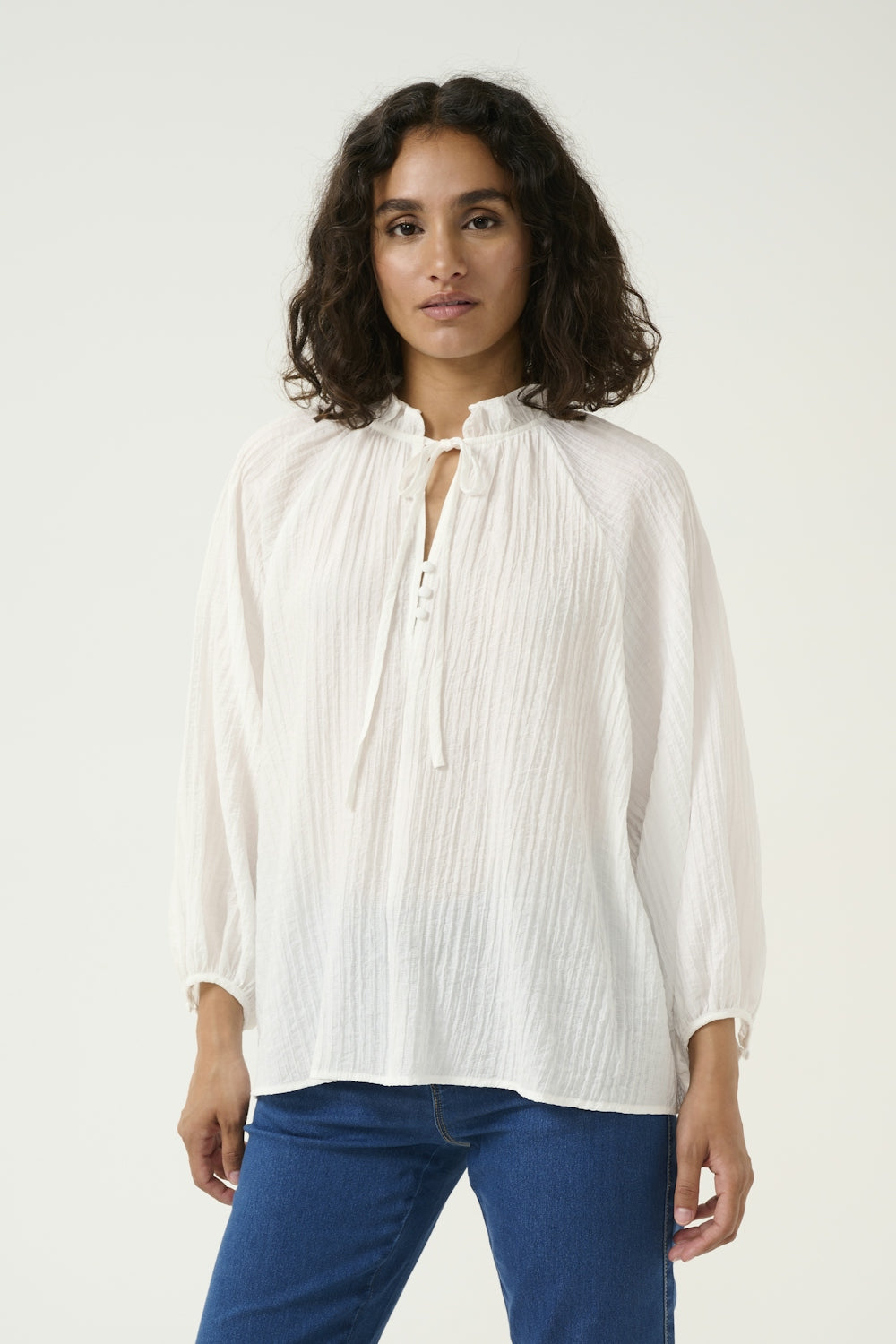 Kaffe Lianna Blouse in Chalk