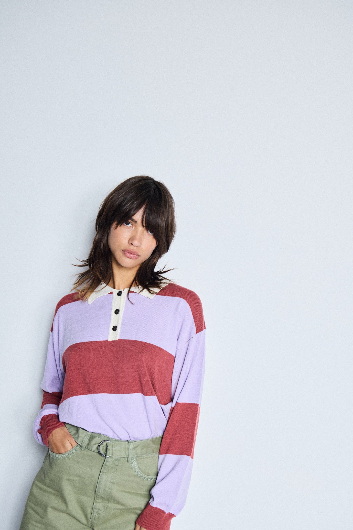 ICHI Boston LS in Purple Rose Melange