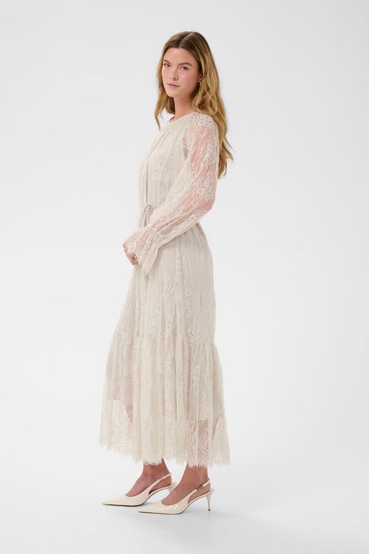 Kaffe Amelie Lace Dress in Moonbeam