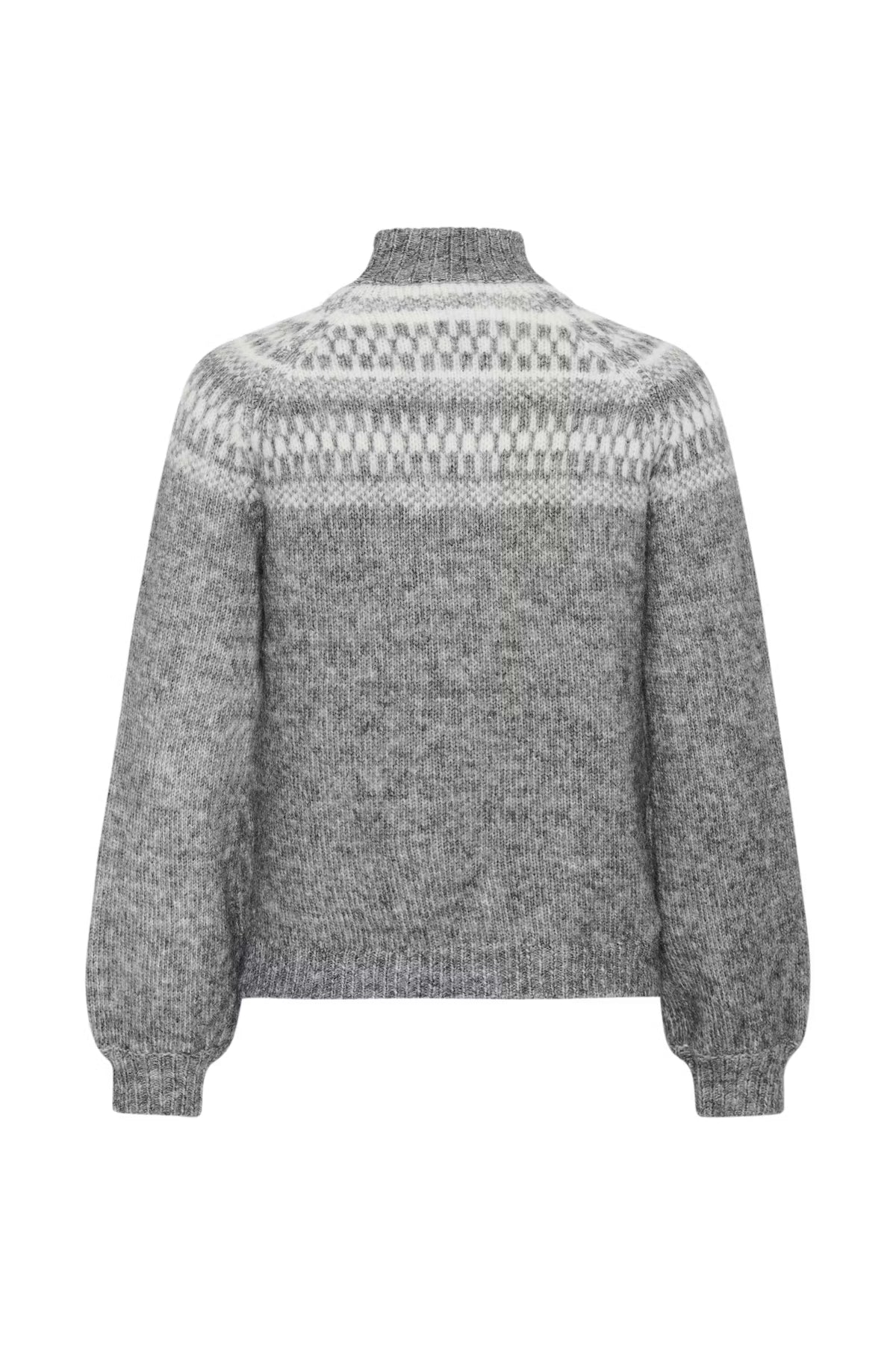 Kaffe Gerda Pullover in Dark Grey Melange/Chalk