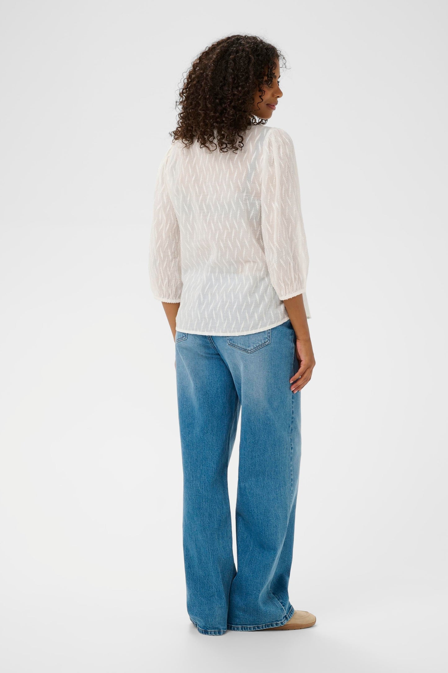 KAFFE Gabriela Blouse in Chalk