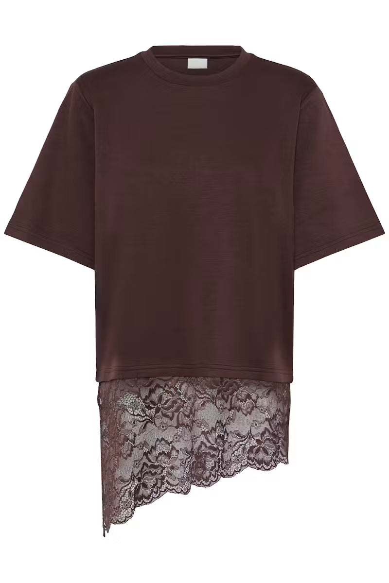 ICHI Kaiwa T-shirt in Chocolate Torte
