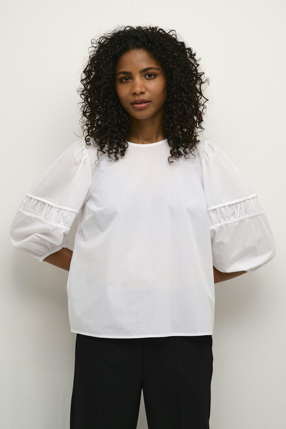 Kaffe Emma Blouse in Optical White