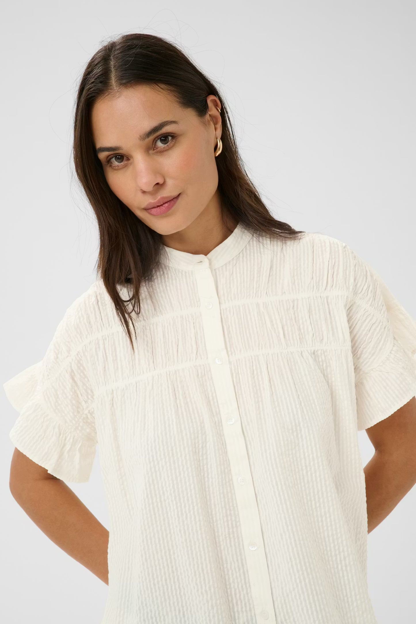 KAFFE Vanilla Shirt in Chalk