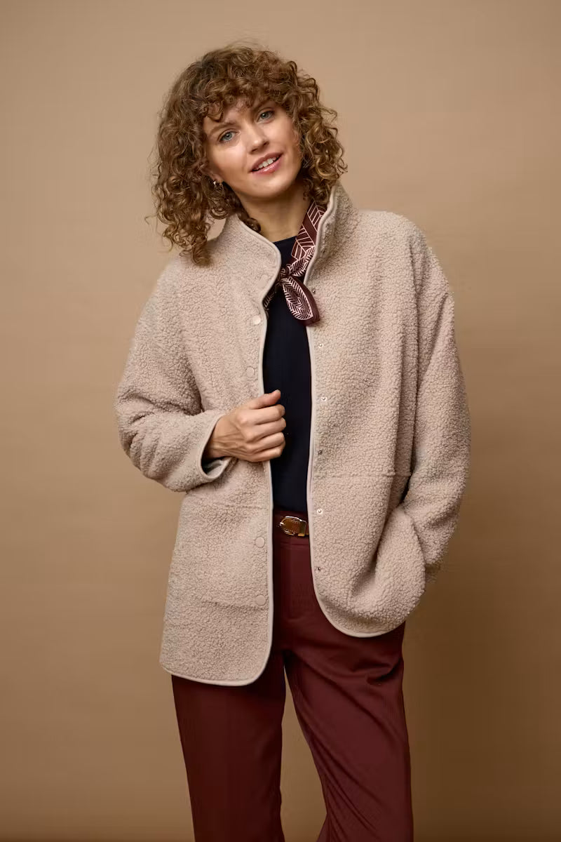 Fransa Silla Scarf in Rum Raisin W Rose Shadow
