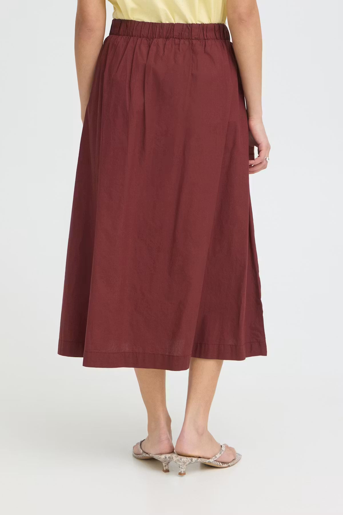 ICHI Lelaya Skirt in Vineyard Wine