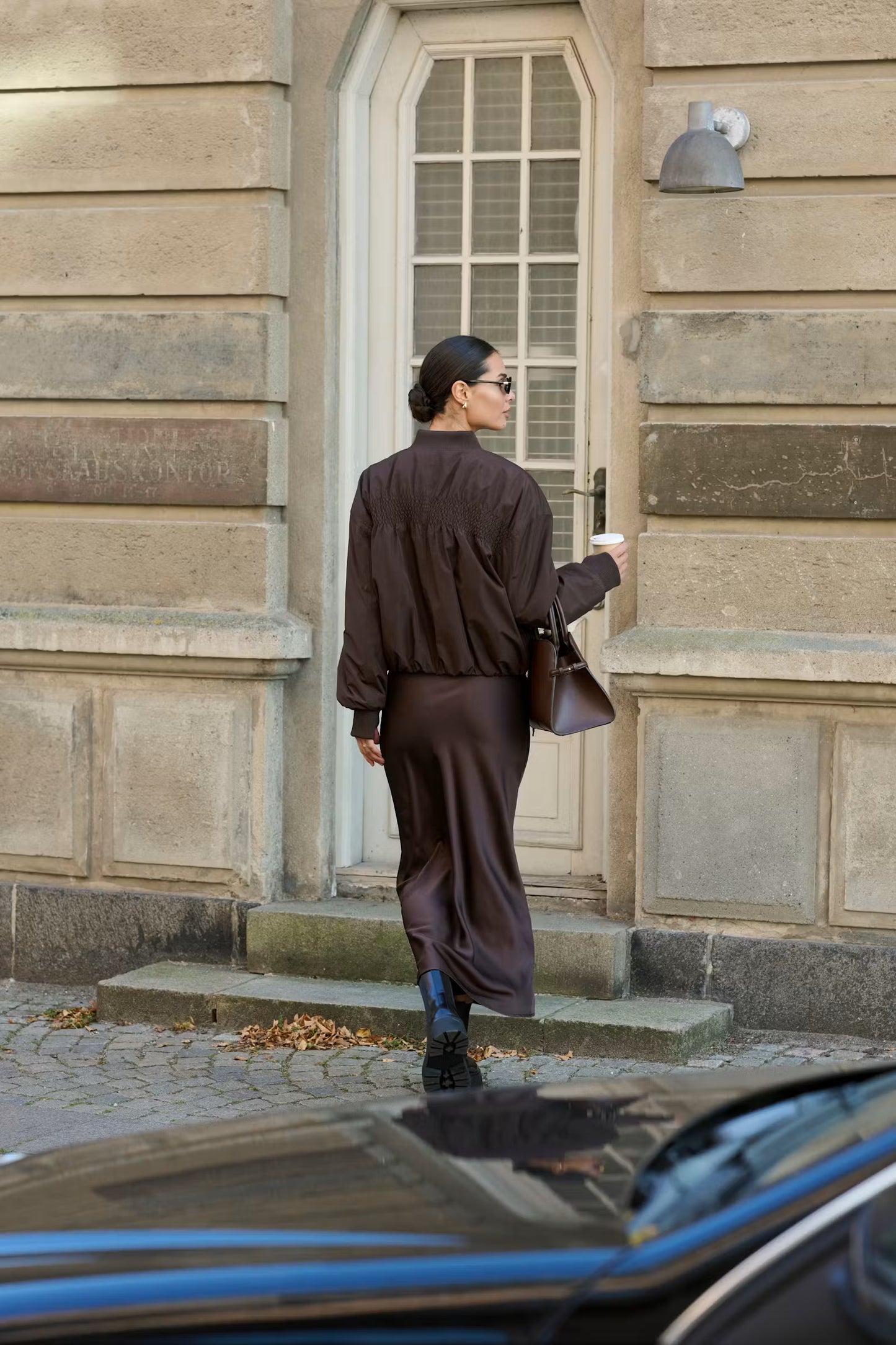 Kaffe Aarlette Coat in Coffee Bean
