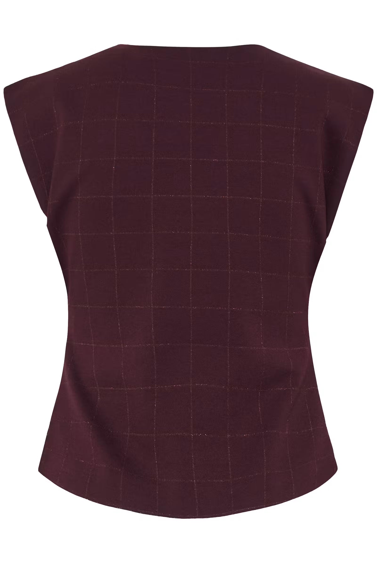 ICHI  Kate Sparkelly Waistcoat in Fudge