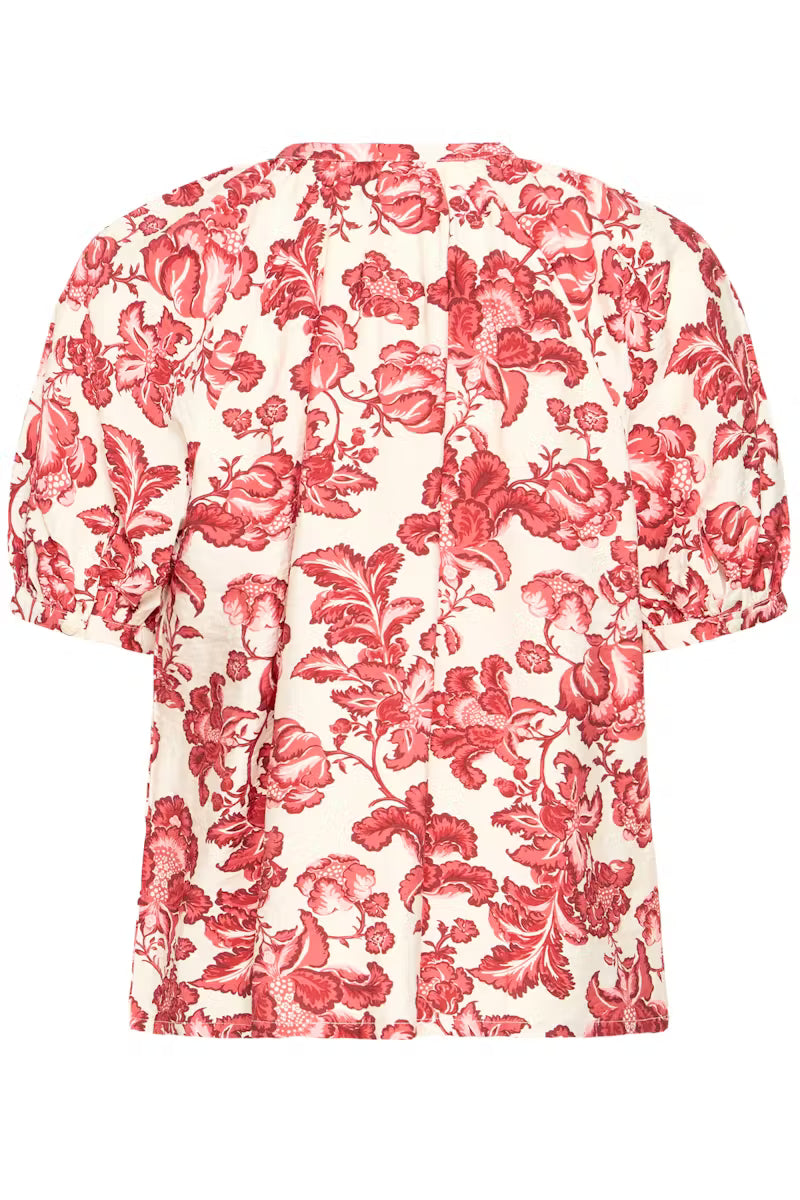 ICHI Gilvis Shirt in Red Floral