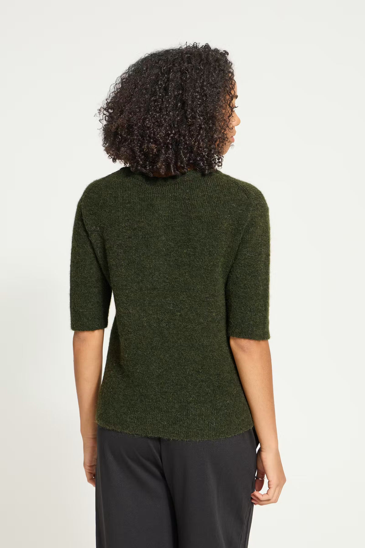 ICHI Fantia Knit in Forest Night Melange