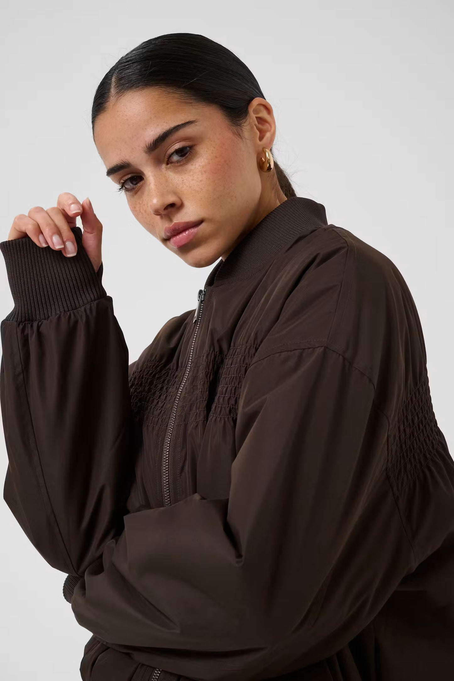 Kaffe Aarlette Coat in Coffee Bean