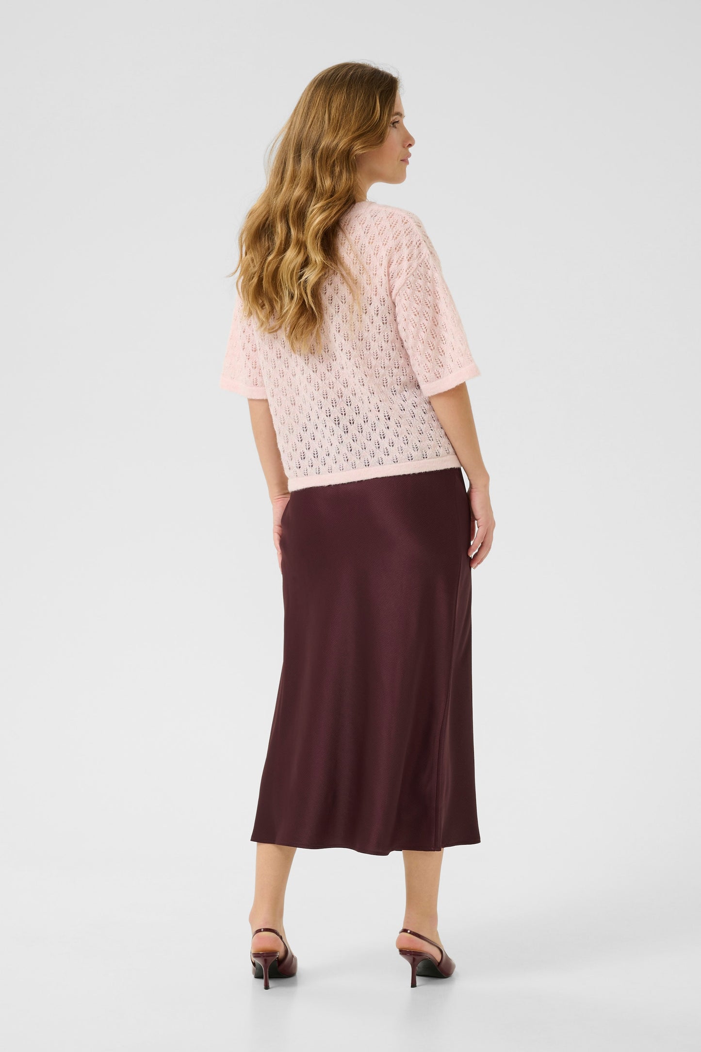 Kaffe Lourine V-neck Pullover in  Lotus Melange