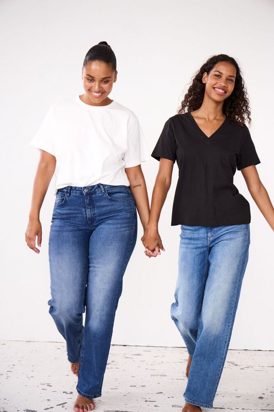 ICHI Twiggy Straight Denim Authentic Blue Jeans