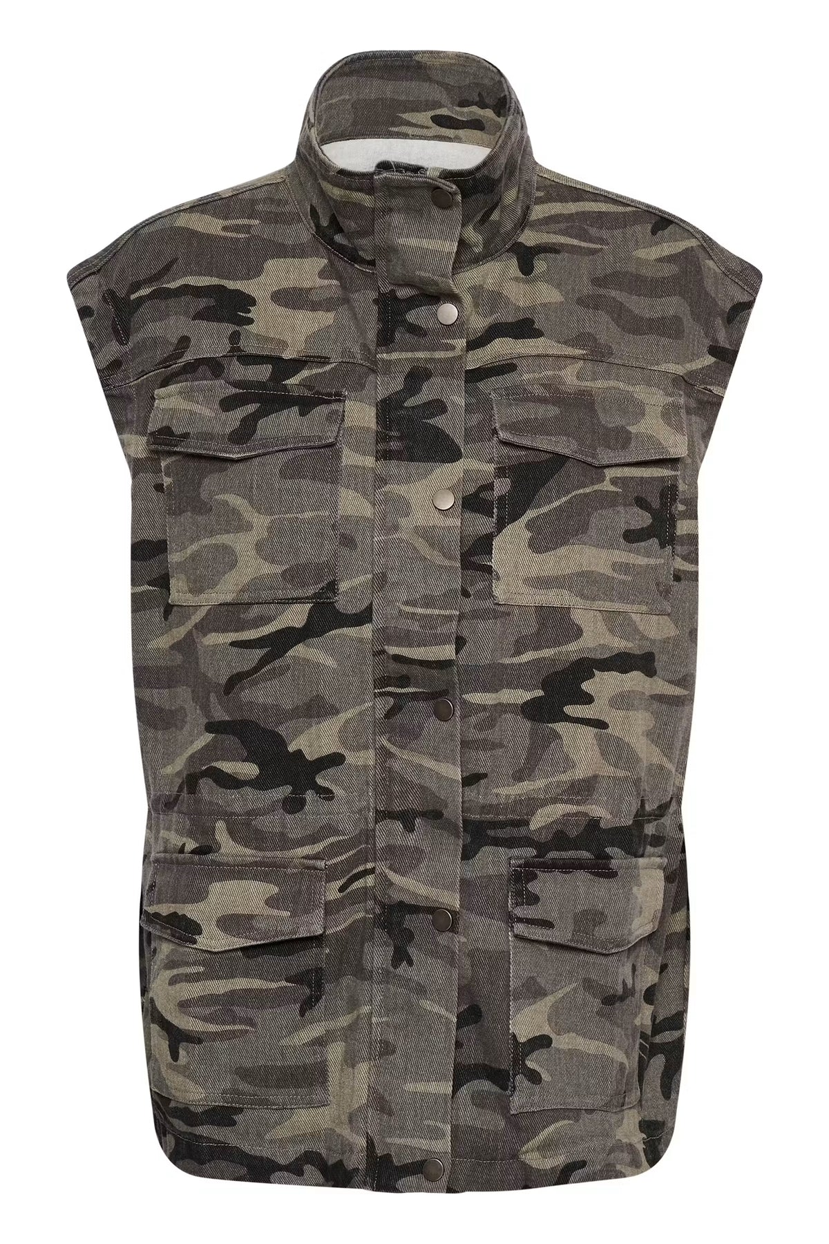 Kaffe Lilana Warm Waistcoat in Camo