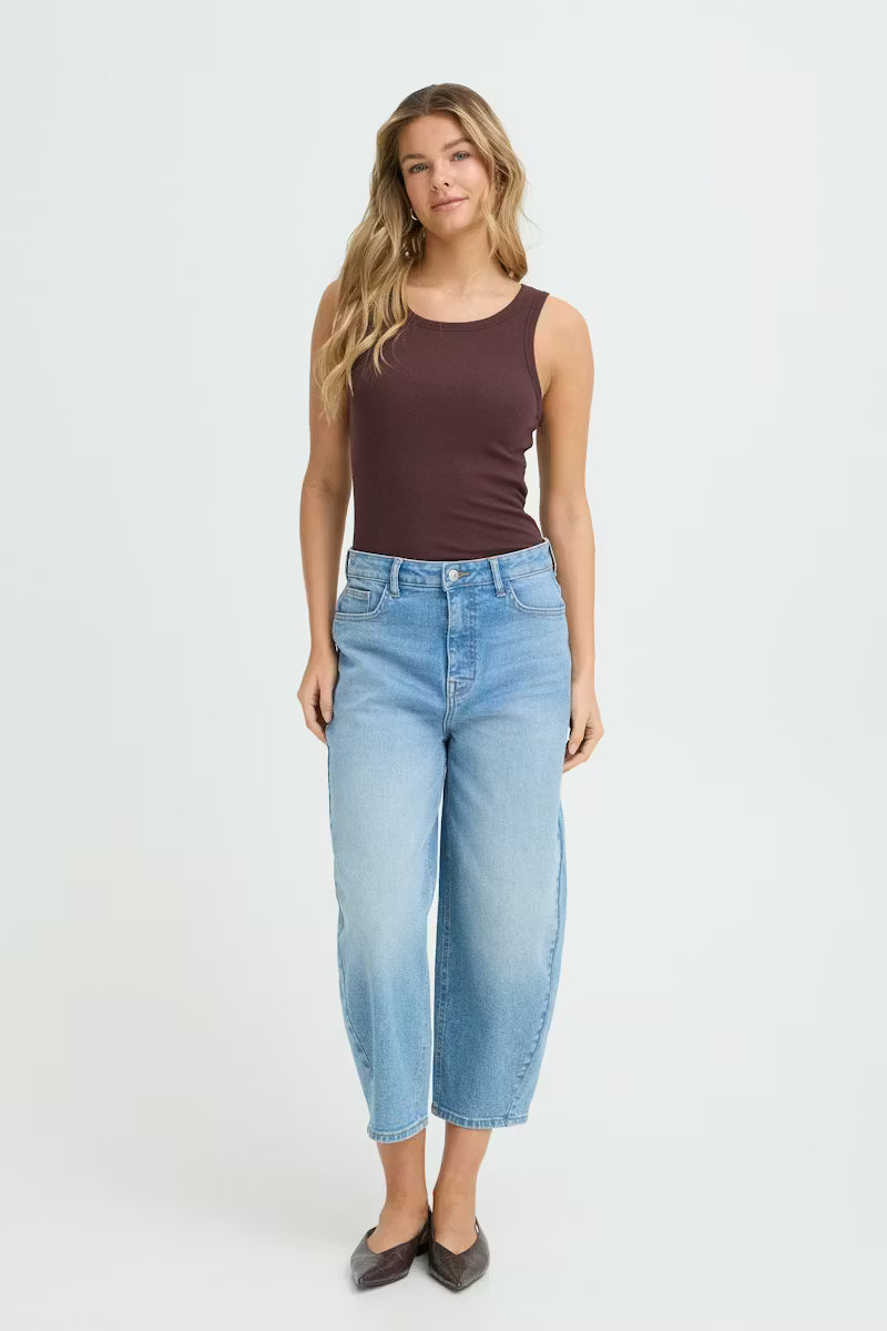 Fransa Hizamond Vest Top in Chocolate