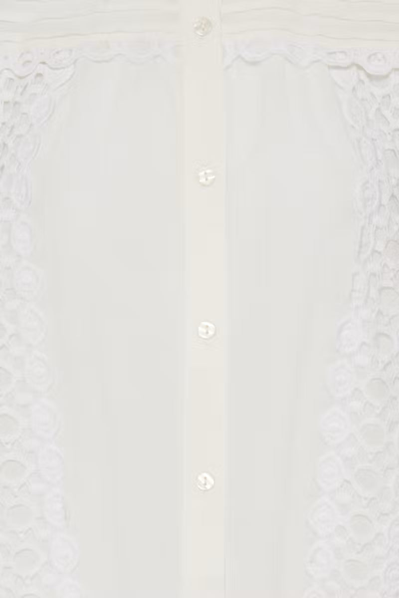 Fransa Lacita Shirt in Blanc De Blanc